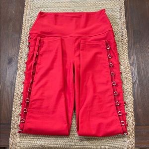 Carbon38, Red Leggings, Size Small